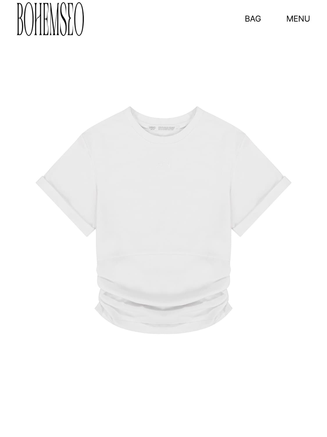 보헤미안서울 보헴서 BACK HOOKED SHIRRING T (WHITE 상품이미지3