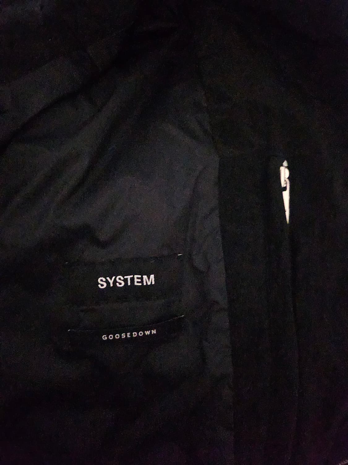 [거의 새것] 시스템옴므 크링클 구스다운 블루종 점퍼 자켓 100 상품이미지6