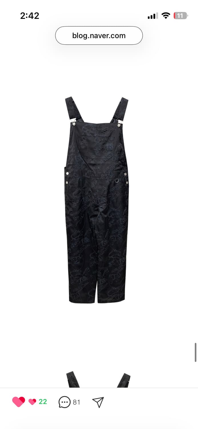 마블링 자수 오버롤 Embroidery Overalls 상품이미지3