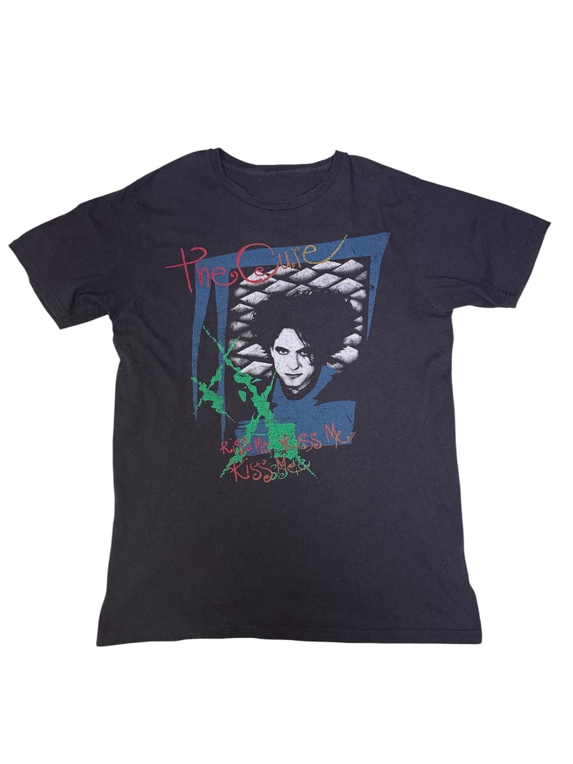빈티지 밴드 더큐어 the cure kiss me 그래픽 티셔츠 M 상품이미지1