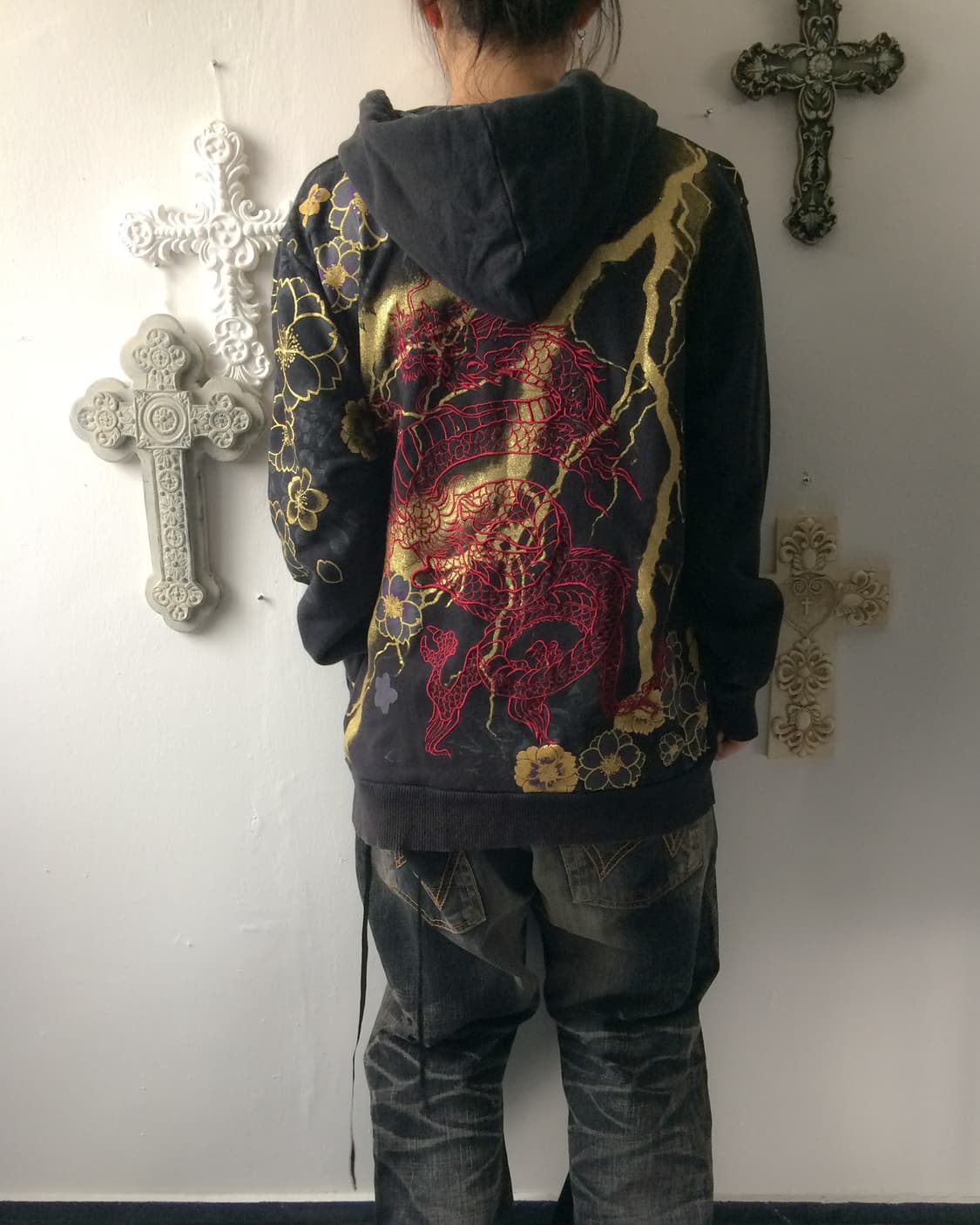Oriental full printing hood zip up 상품이미지1