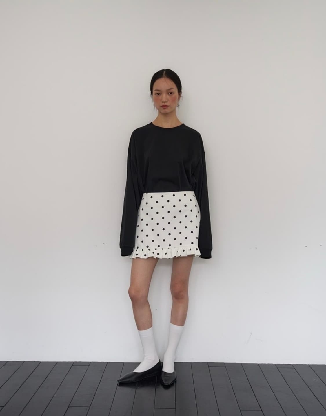 (택o)아우어솔티 도트 스커트 상품이미지1