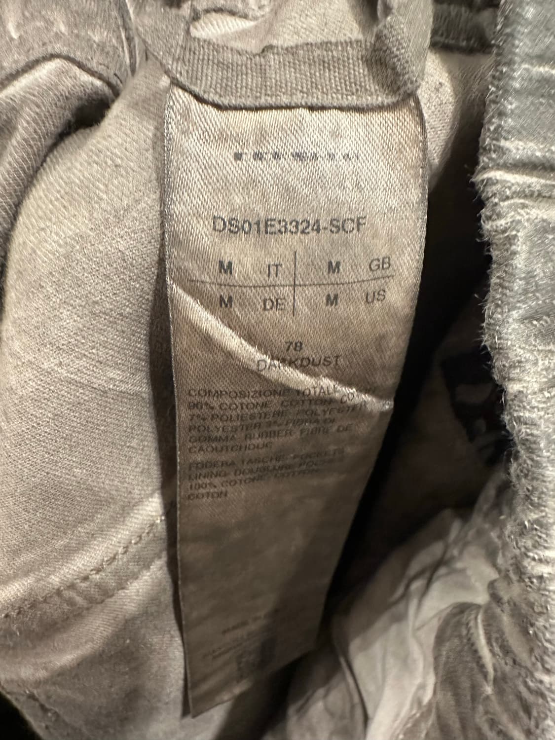 릭오웬스 다크쉐도우 점보 더블 카고 벨라 다크더스트 상품이미지4