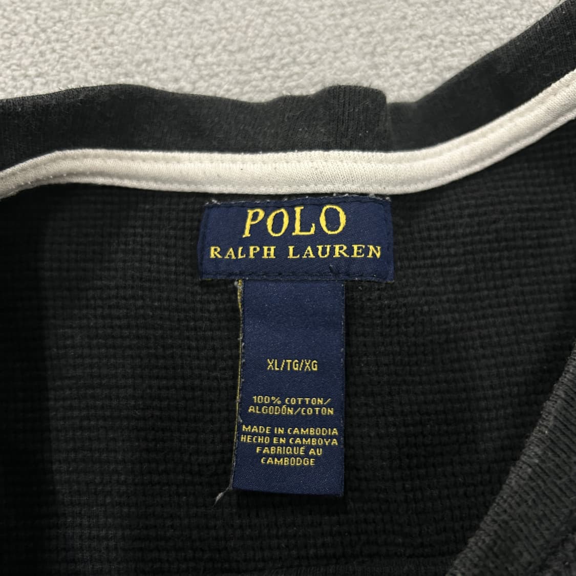 폴로 랄프로렌 와플 반팔티 블랙 XL 상품이미지2