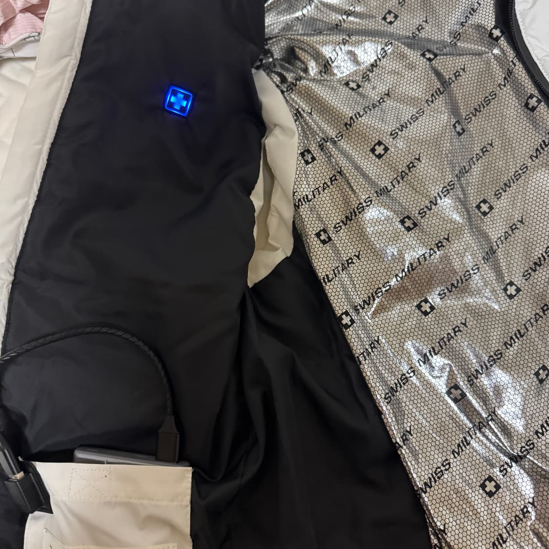 s 스위스밀리터리 발열조끼패딩 화이트 상품이미지7