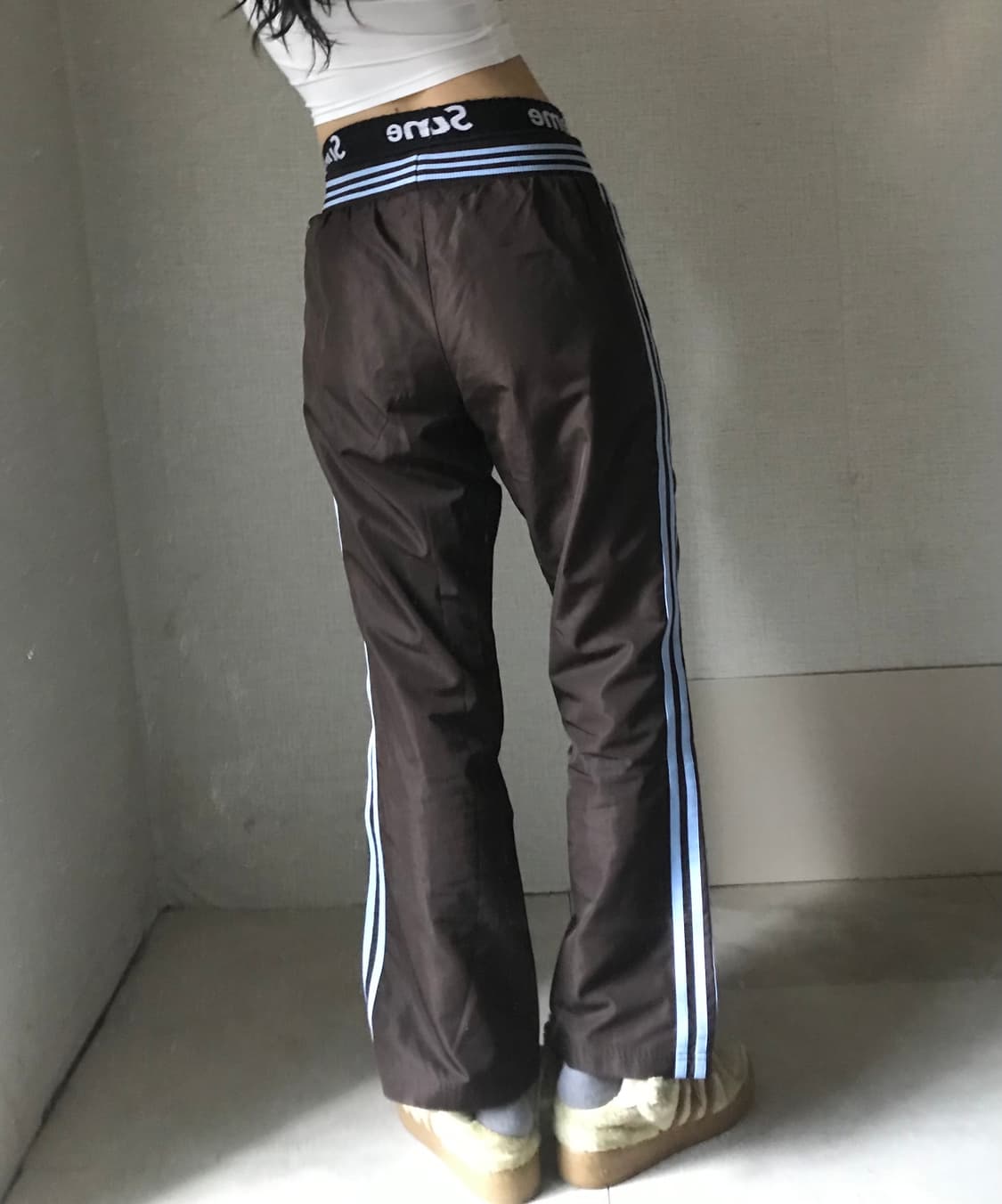 아디다스 브라운 연하늘 트레이닝 팬츠 상품이미지2