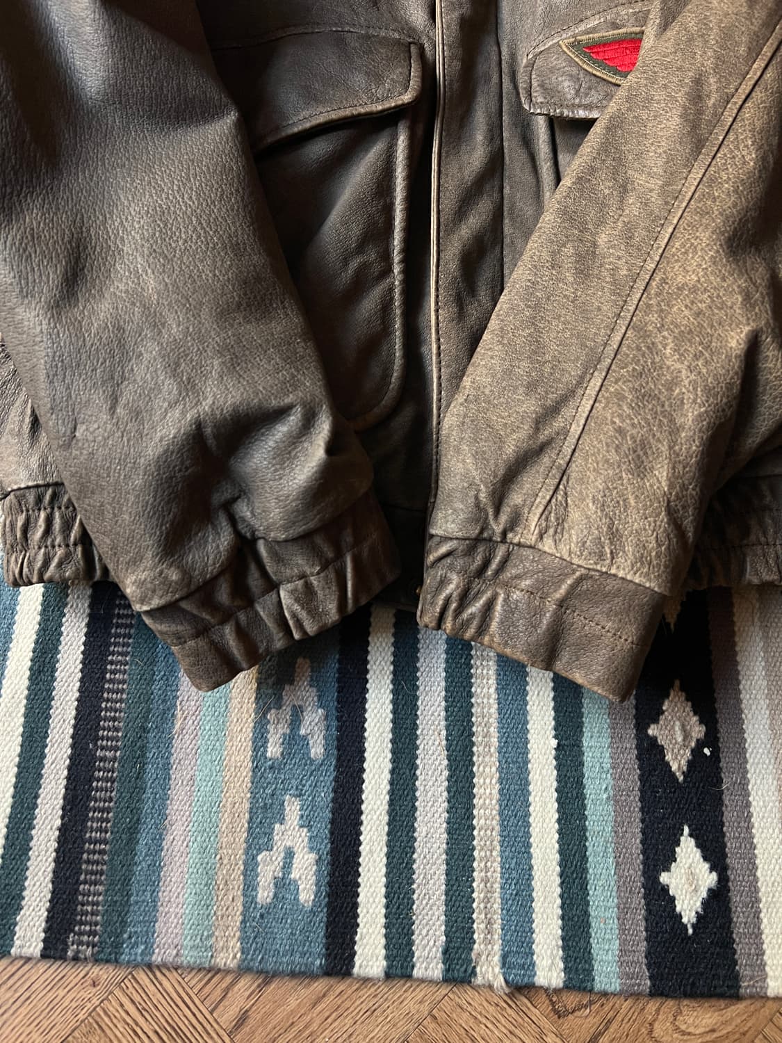 [M]90's USA 빈티지 패치 A-2 플라이트 자켓 상품이미지6