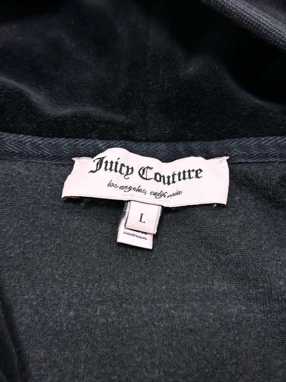 쥬시꾸뛰르 실버로고 벨벳 블랙 후드집업 상품이미지8