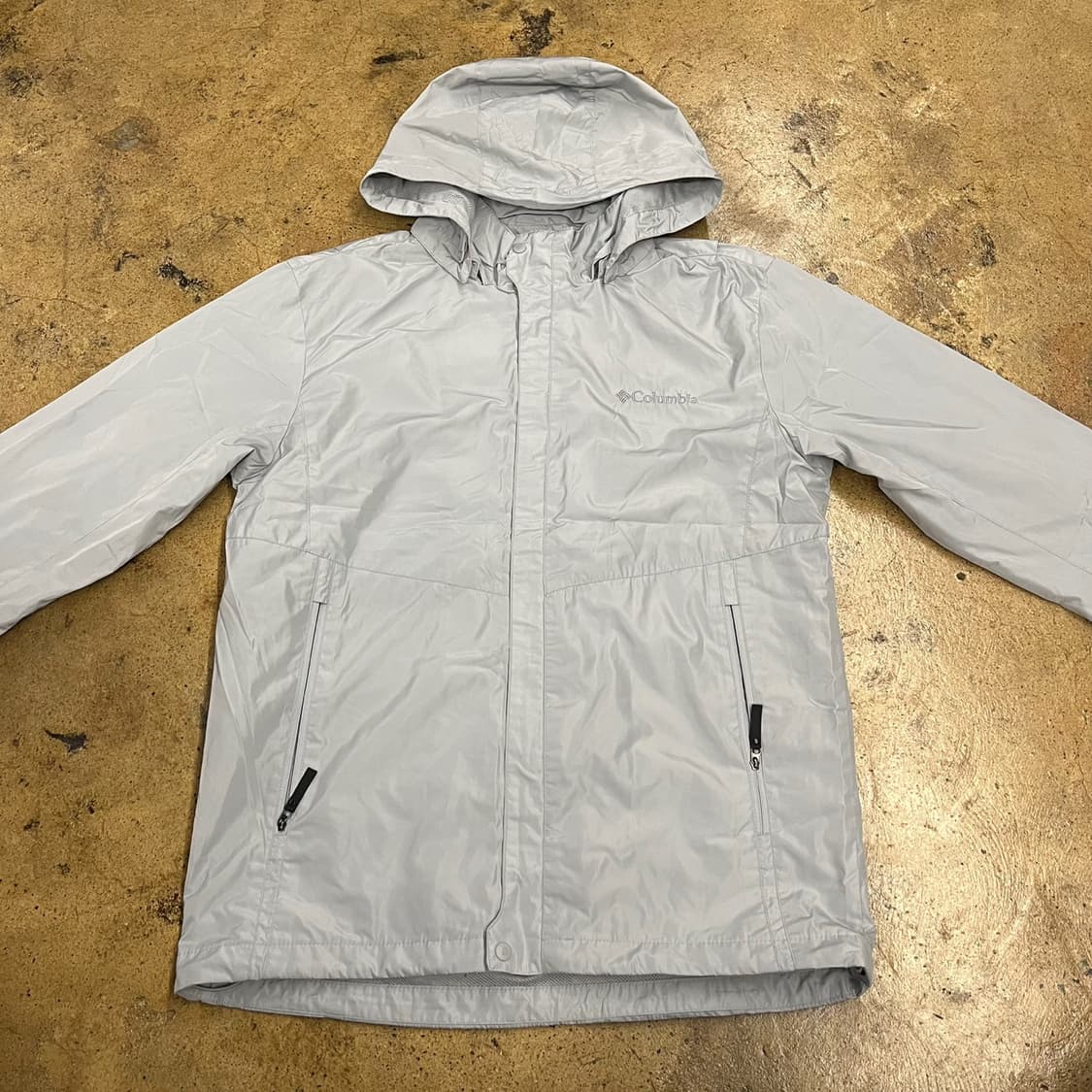 [정품/L] 컬럼비아 후드 바람막이 자켓 라이트그레이 b17 상품이미지3