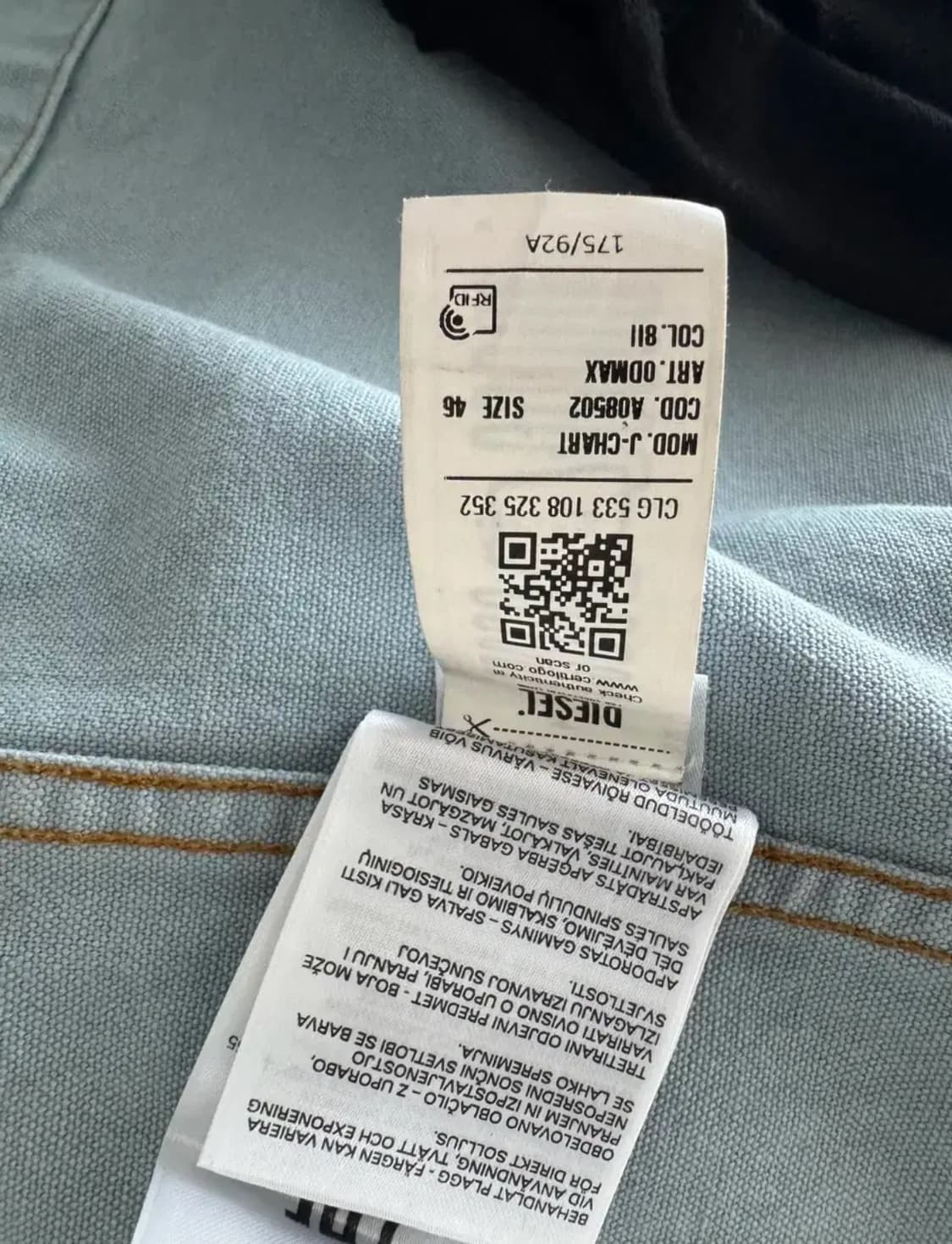 디젤 D-바르시-S2 데님 자켓 상품이미지5