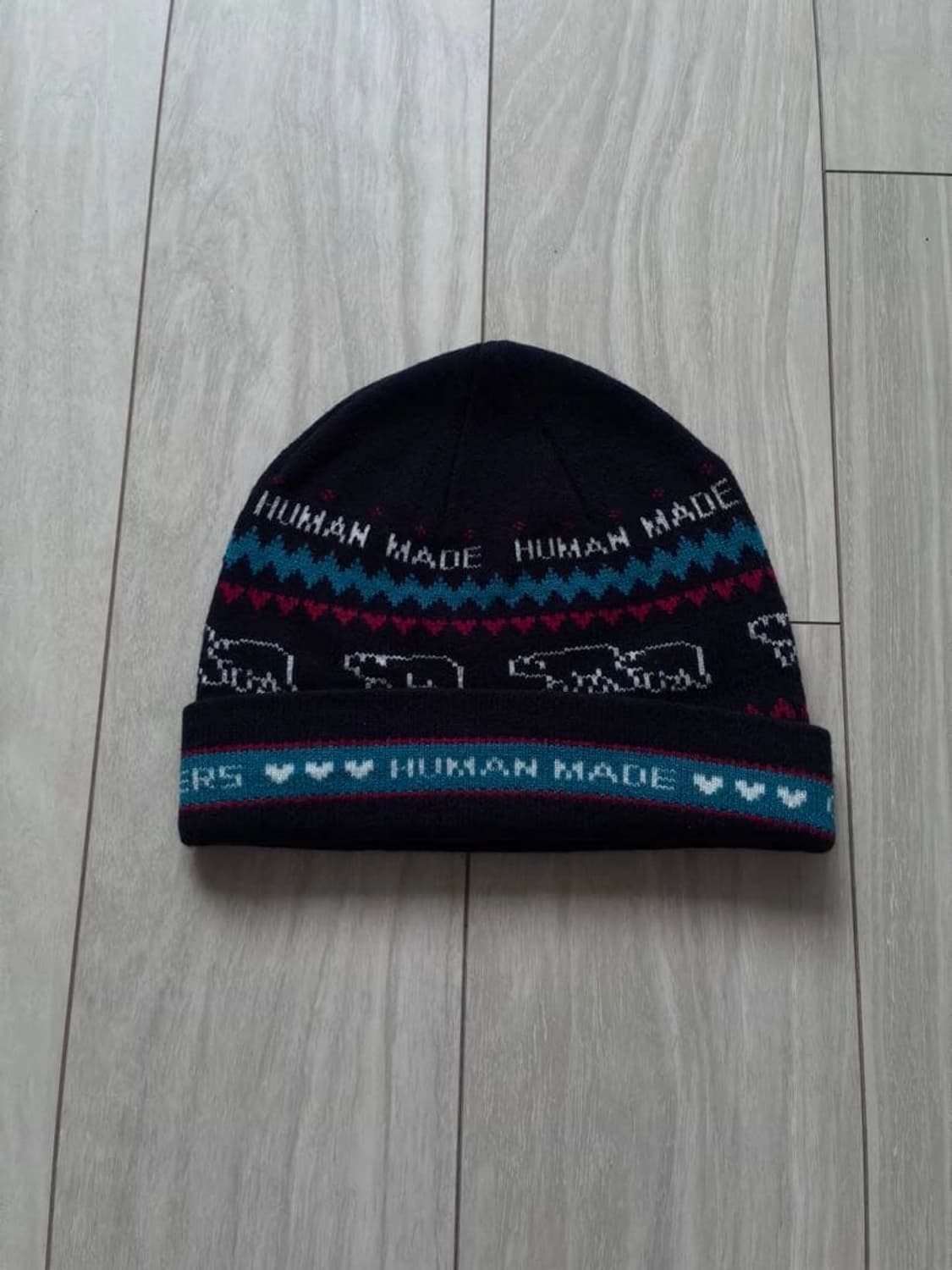 휴먼메이드 자카드 비니 네이비 상품이미지2