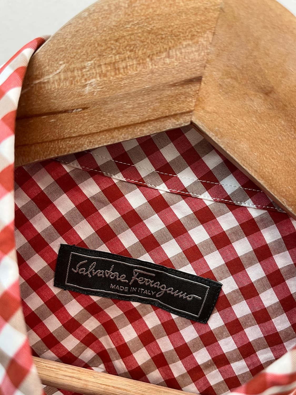 95) 페레가모 간치니 깅엄체크셔츠  상품이미지2