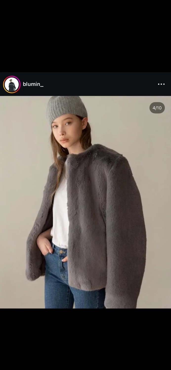 blunin 블루민 에코퍼 코트 상품이미지2