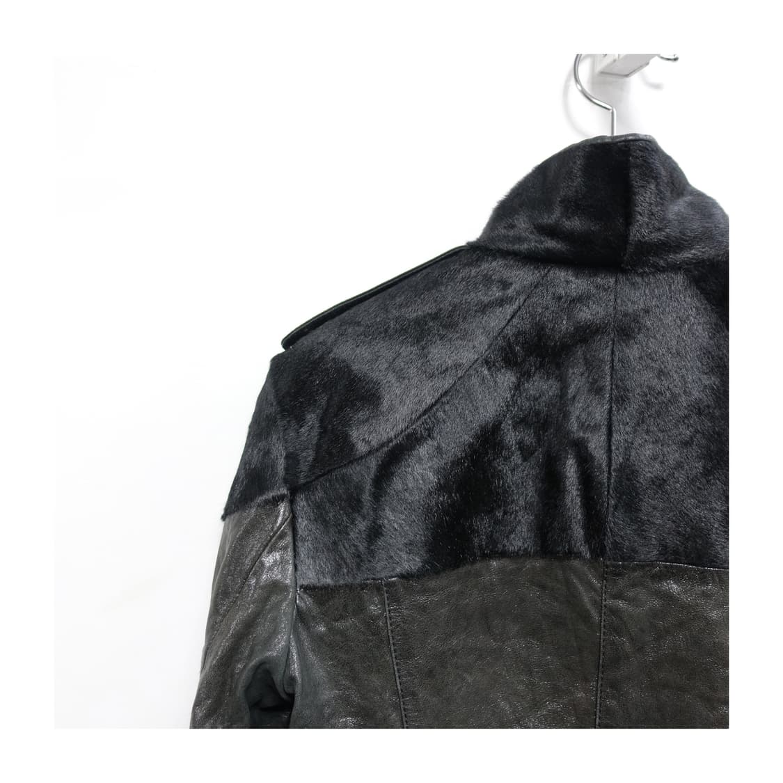 (55~66) 빈티지 송치 퍼 레더 믹스 자켓 상품이미지9