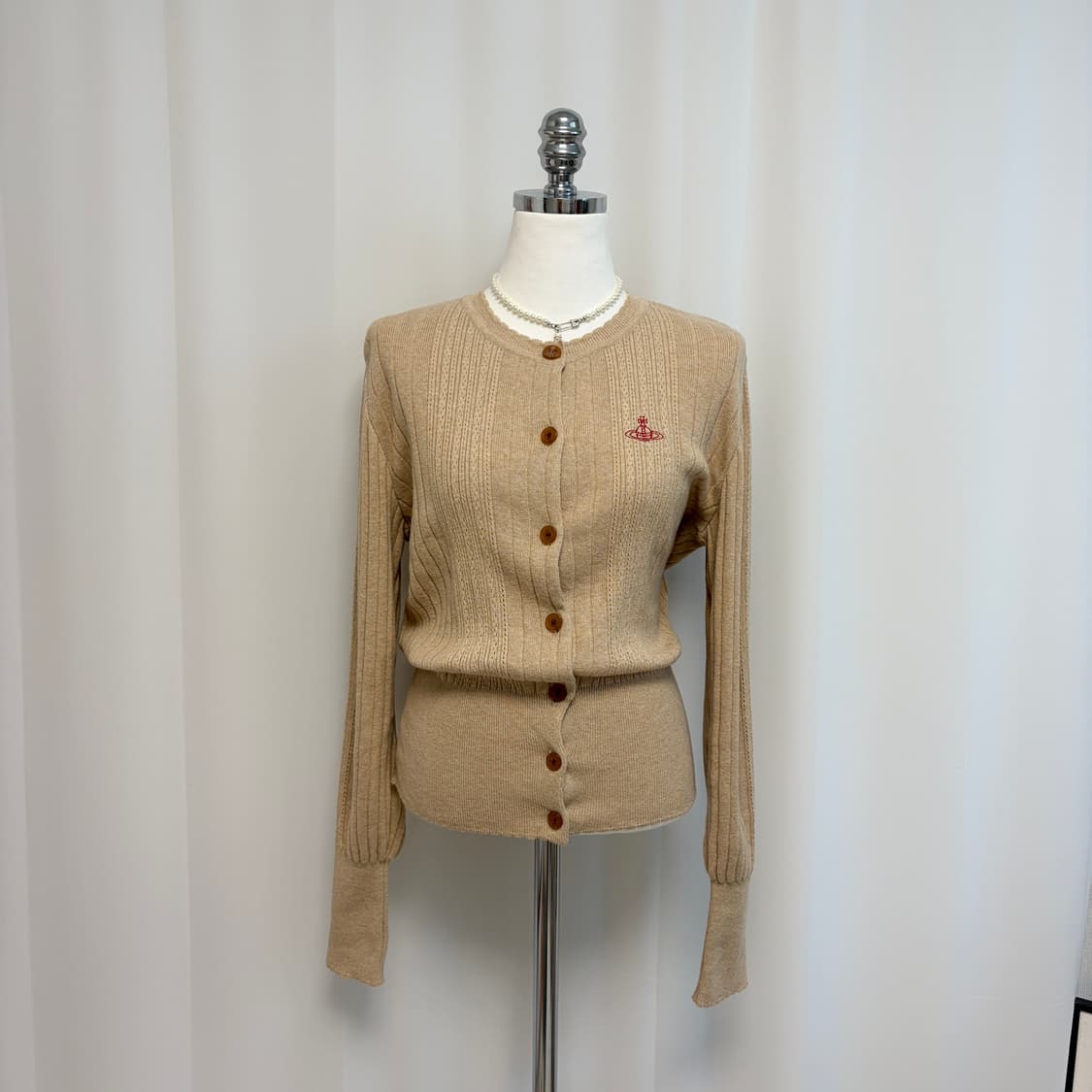 비비안웨스트우드 레드라벨 코튼 아일렛 가디건 상품이미지3