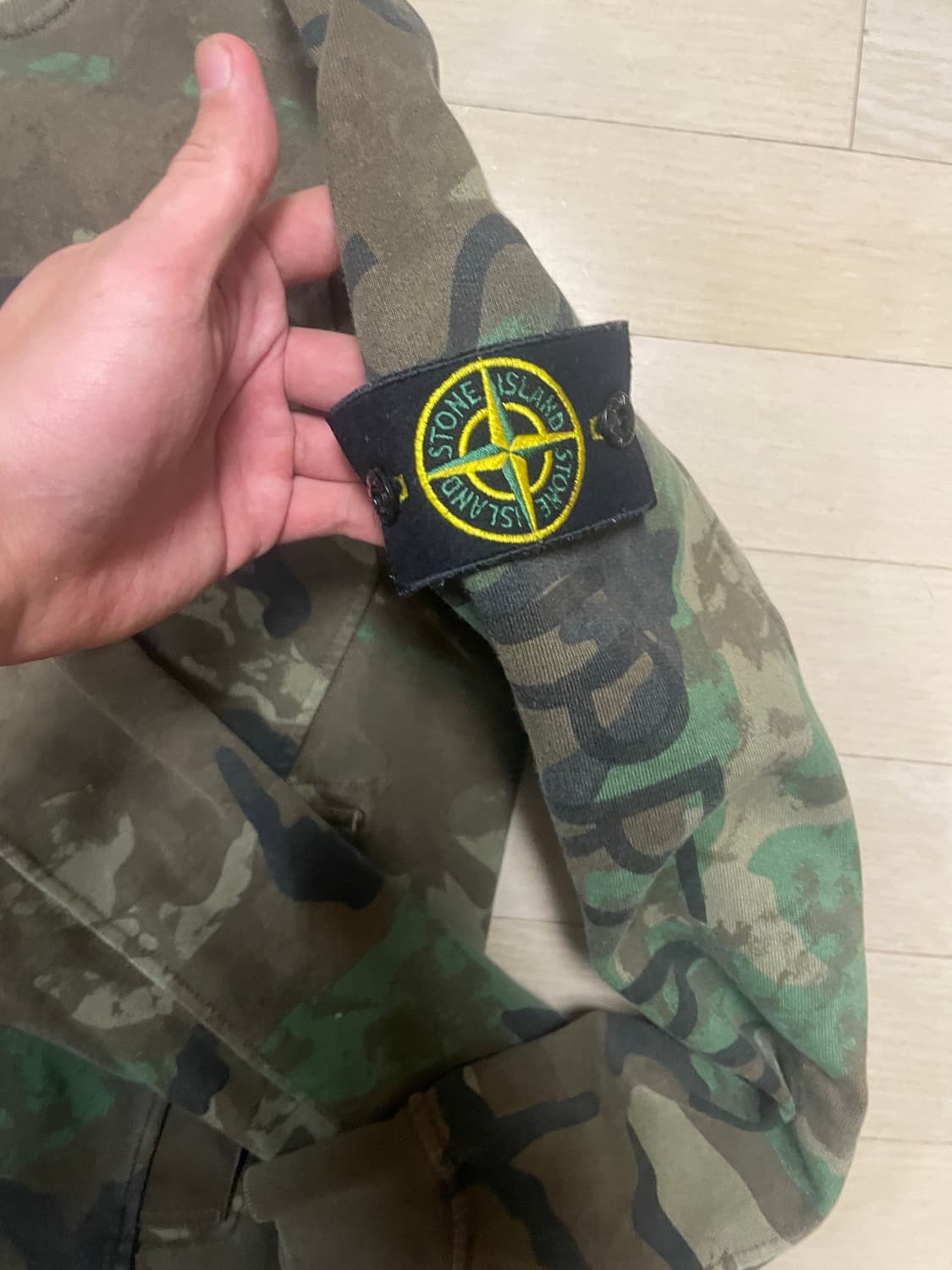 레어!!슈프림x스톤아일랜드 14fw 카모 맨투맨 스웻셔츠 판매합니다 상품이미지3