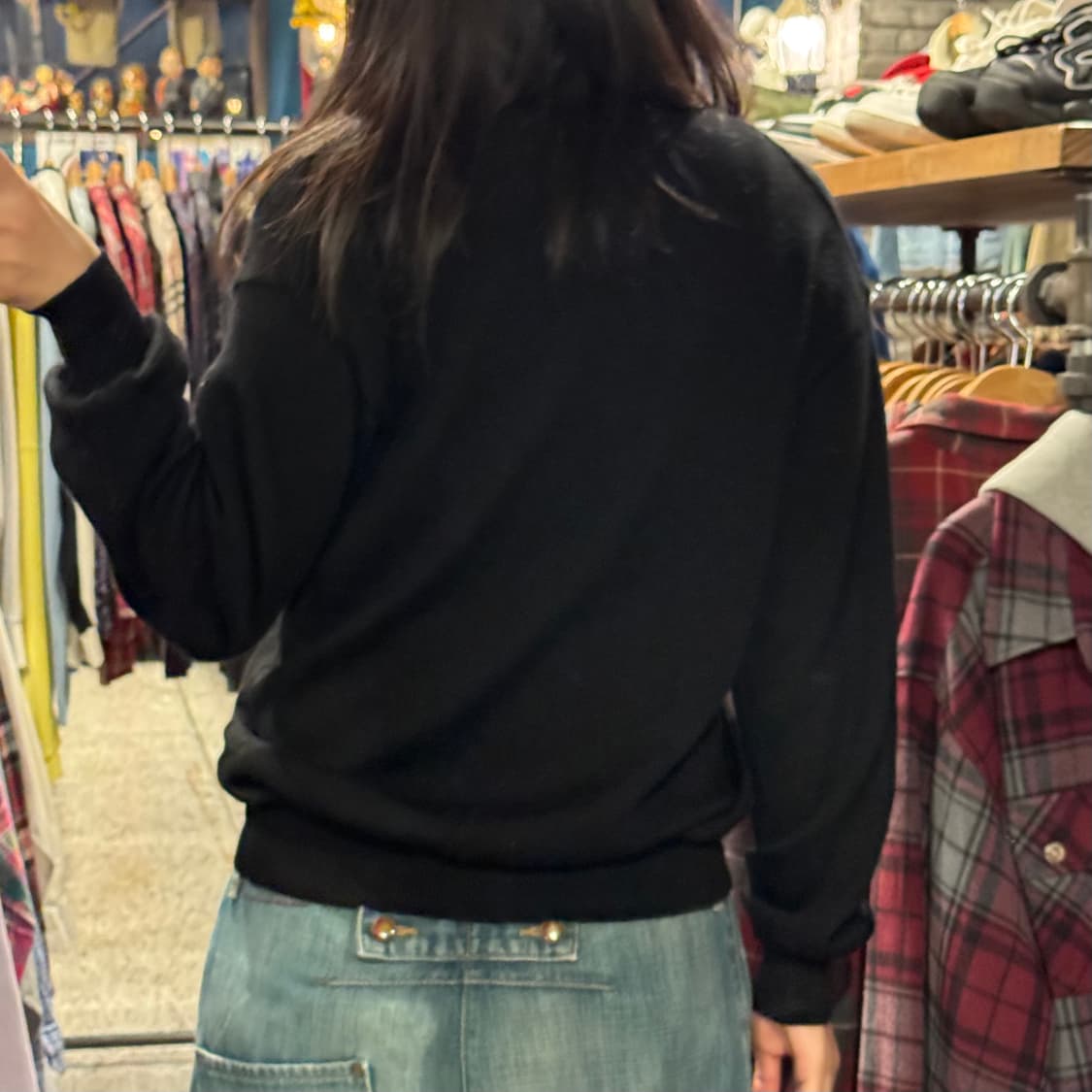 Jack Nicklaus 잭니클라우스 블랙 꼬임 루즈핏 가디건 상품이미지5