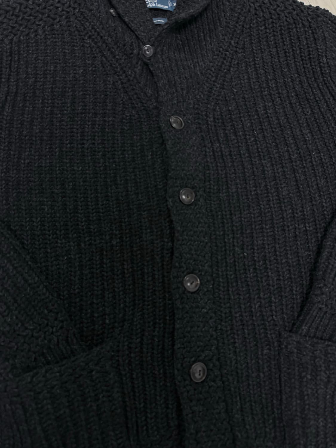 POLO Merino Wool Shawl Collar Cardigan 상품이미지2
