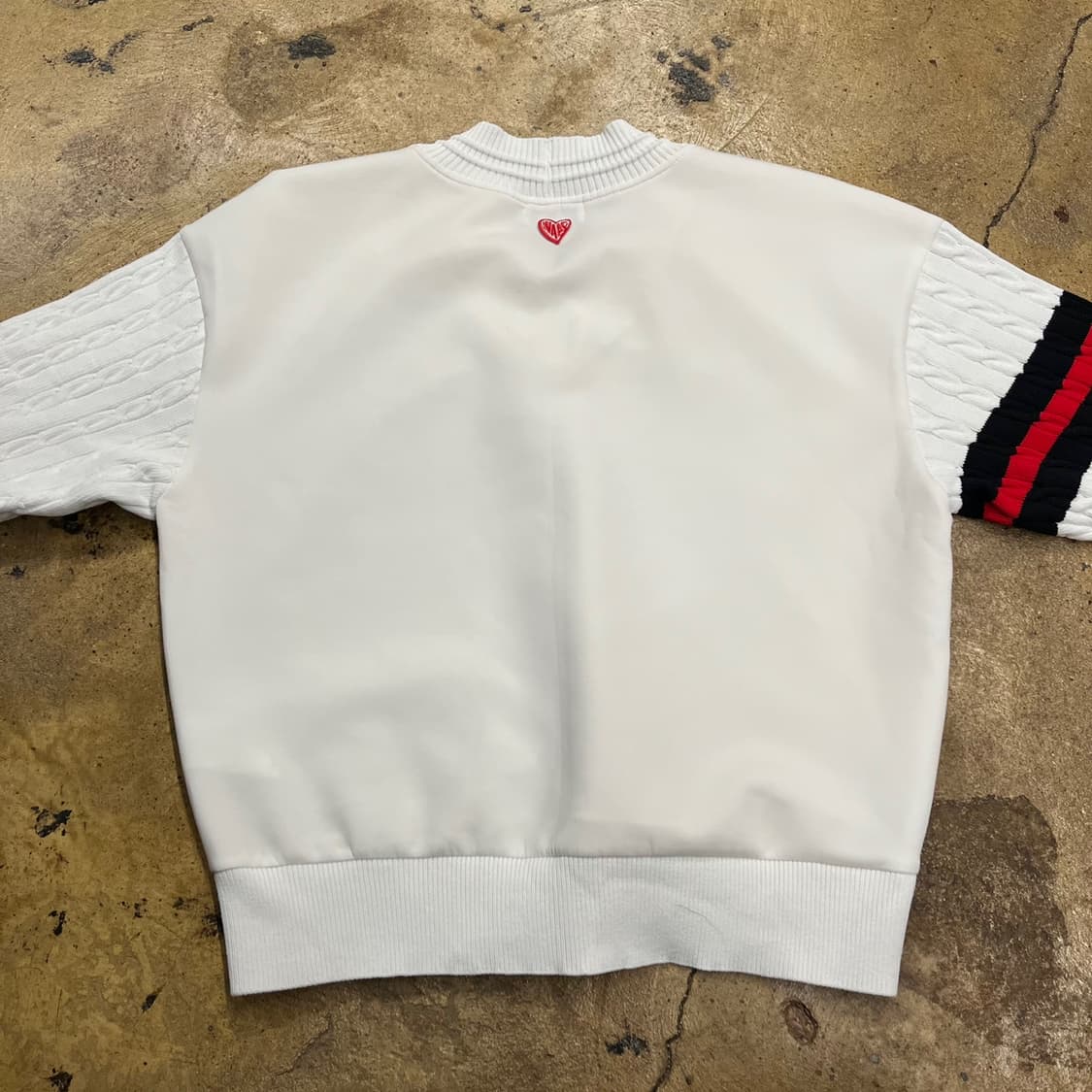 [정품/4] WAAC 화이트 케이블 니트 맨투맨 b14 상품이미지4