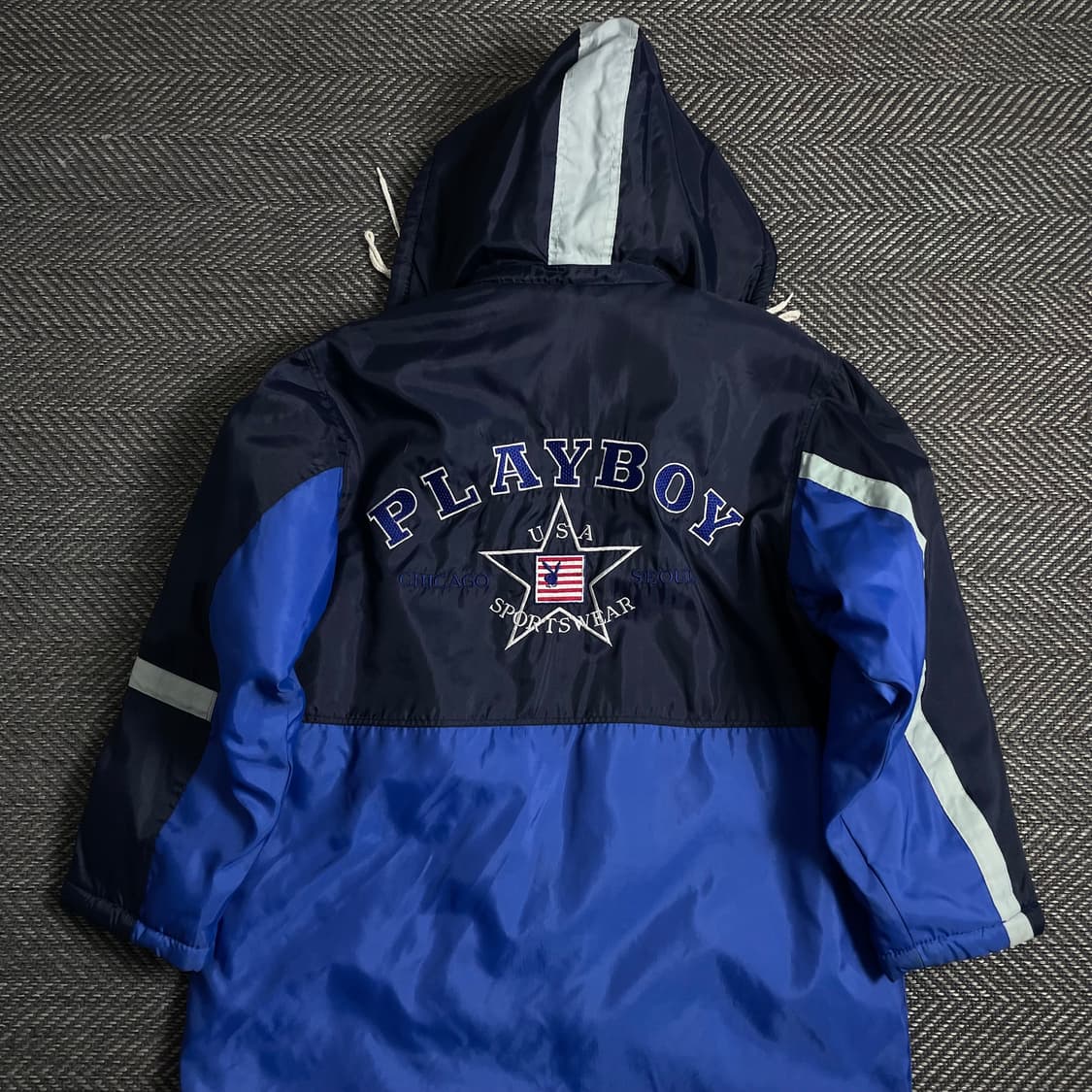 90s 플레이보이 빅로고 벤치코트 돕바 롱 점퍼o 4351 상품이미지5