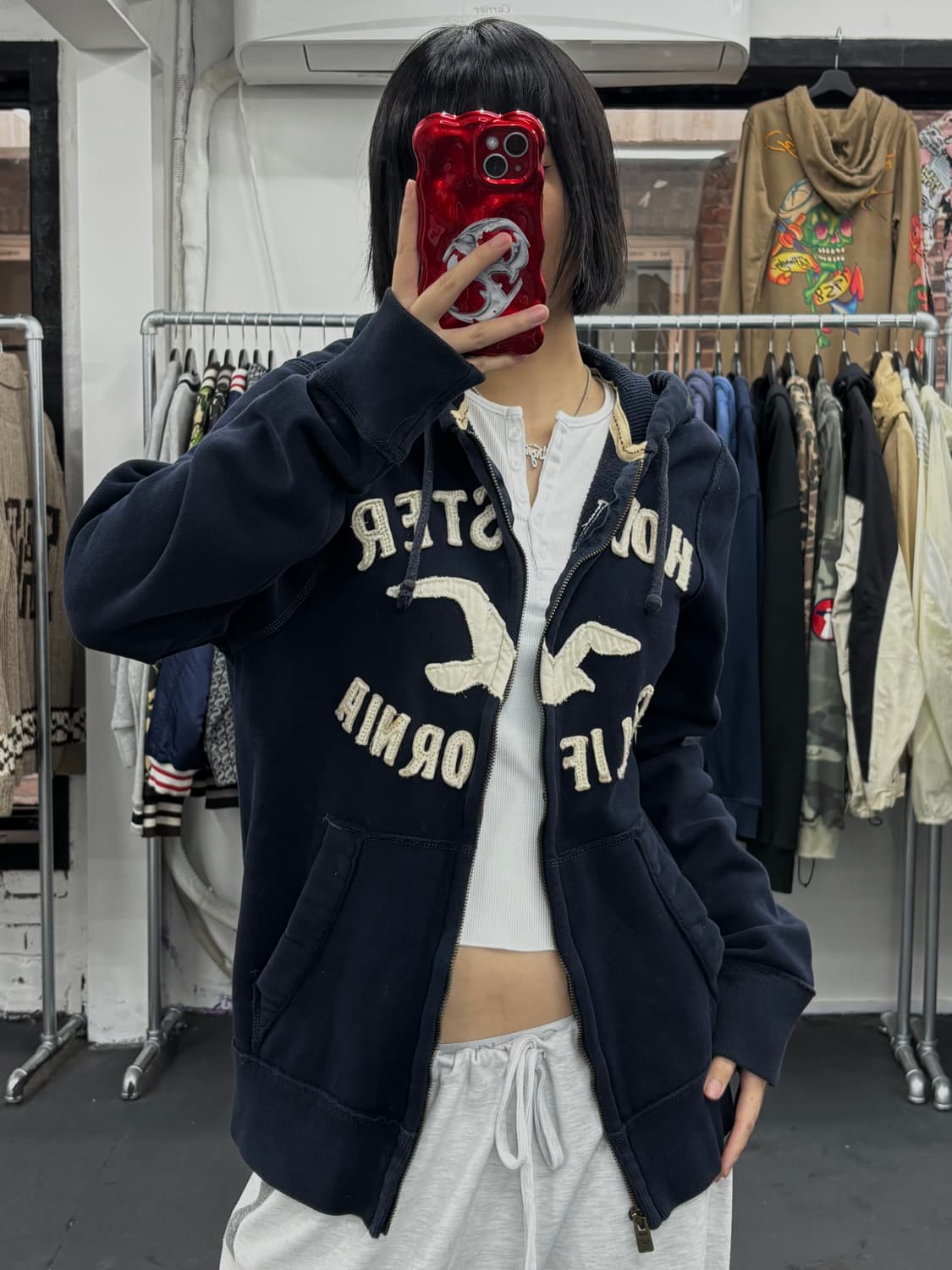 홀리스터 네이비 후드집업 상품이미지4