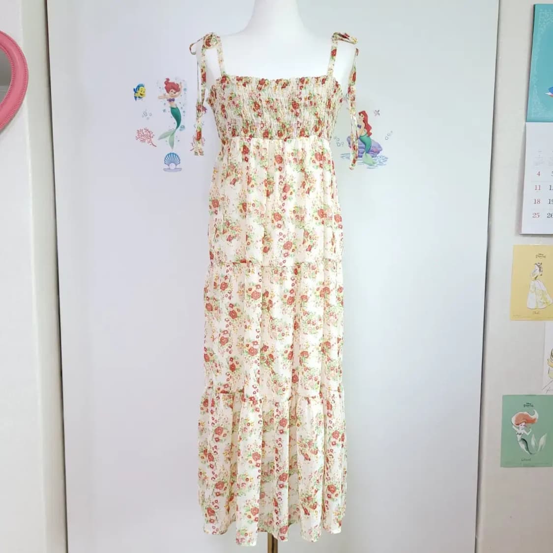 일본빈티지 플로랄 쉬폰원피스 상품이미지1