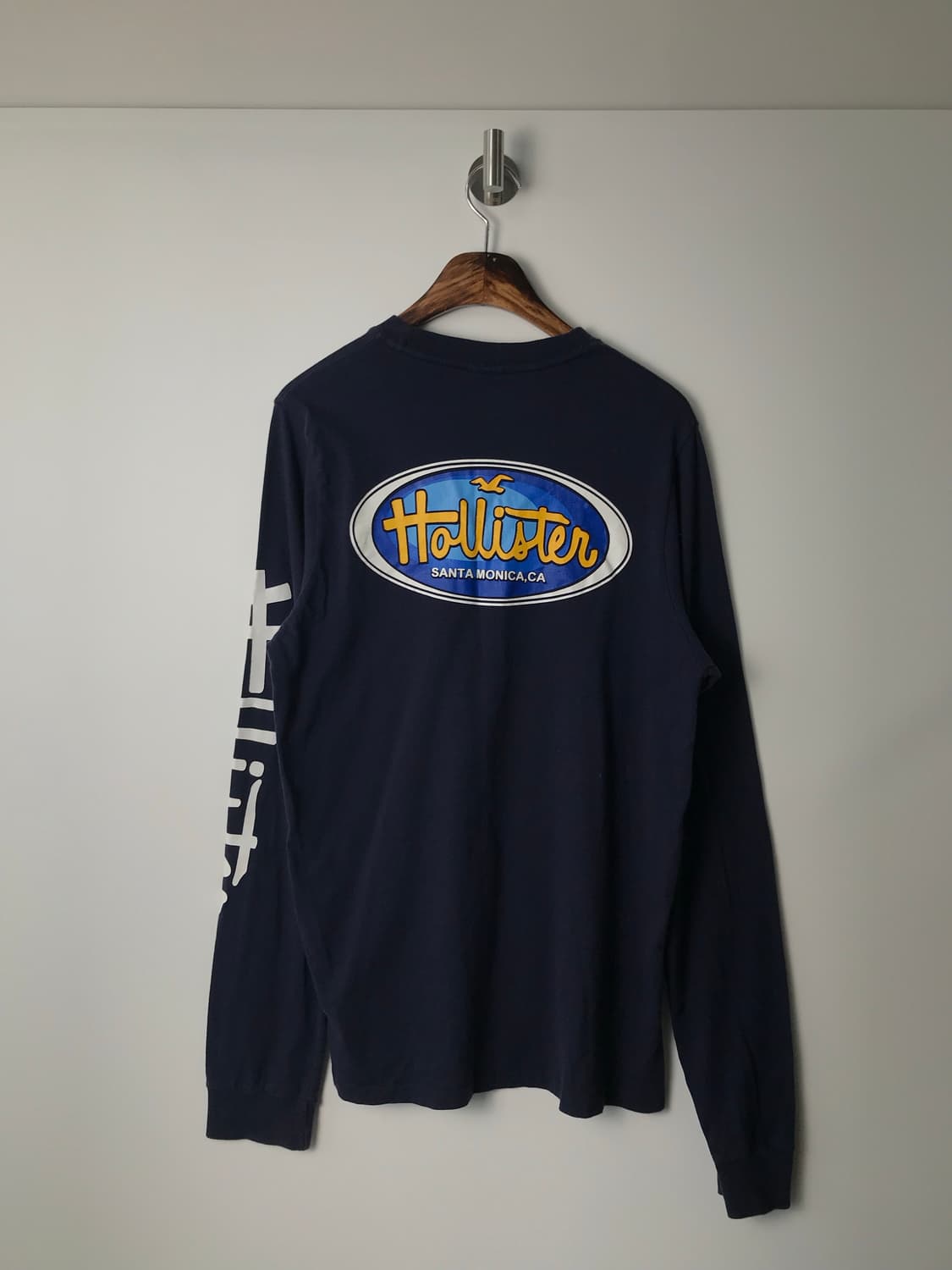 홀리스터 백로고 네이비 롱슬리브 긴팔 티셔츠 상품이미지4