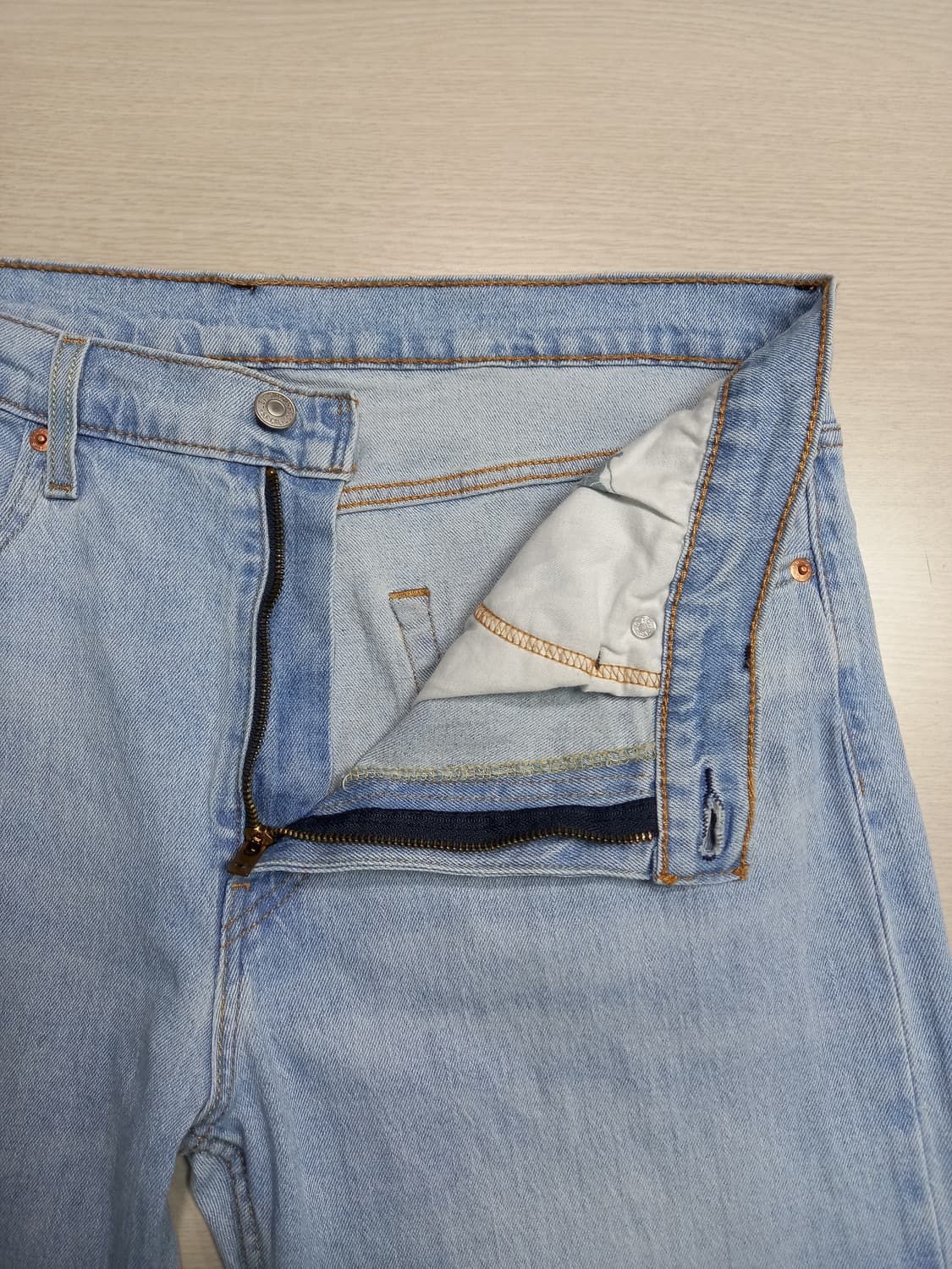 37 리바이스502 워싱 스판 슬림일자진 연청 37-142 상품이미지7