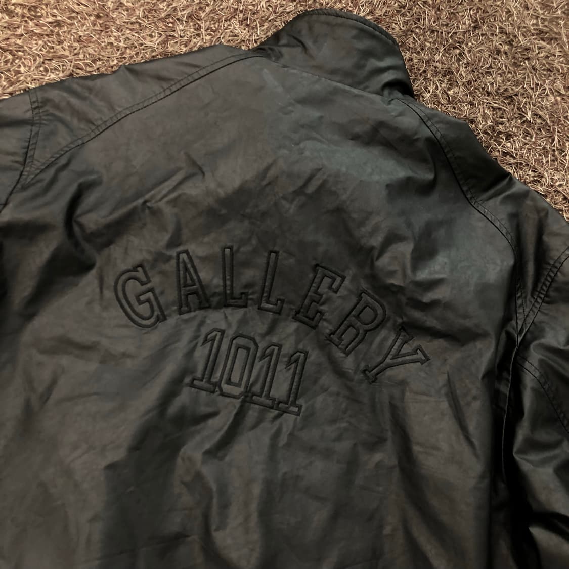 1011갤러리 자수 로고 레더 투웨이 집업 자켓 상품이미지5