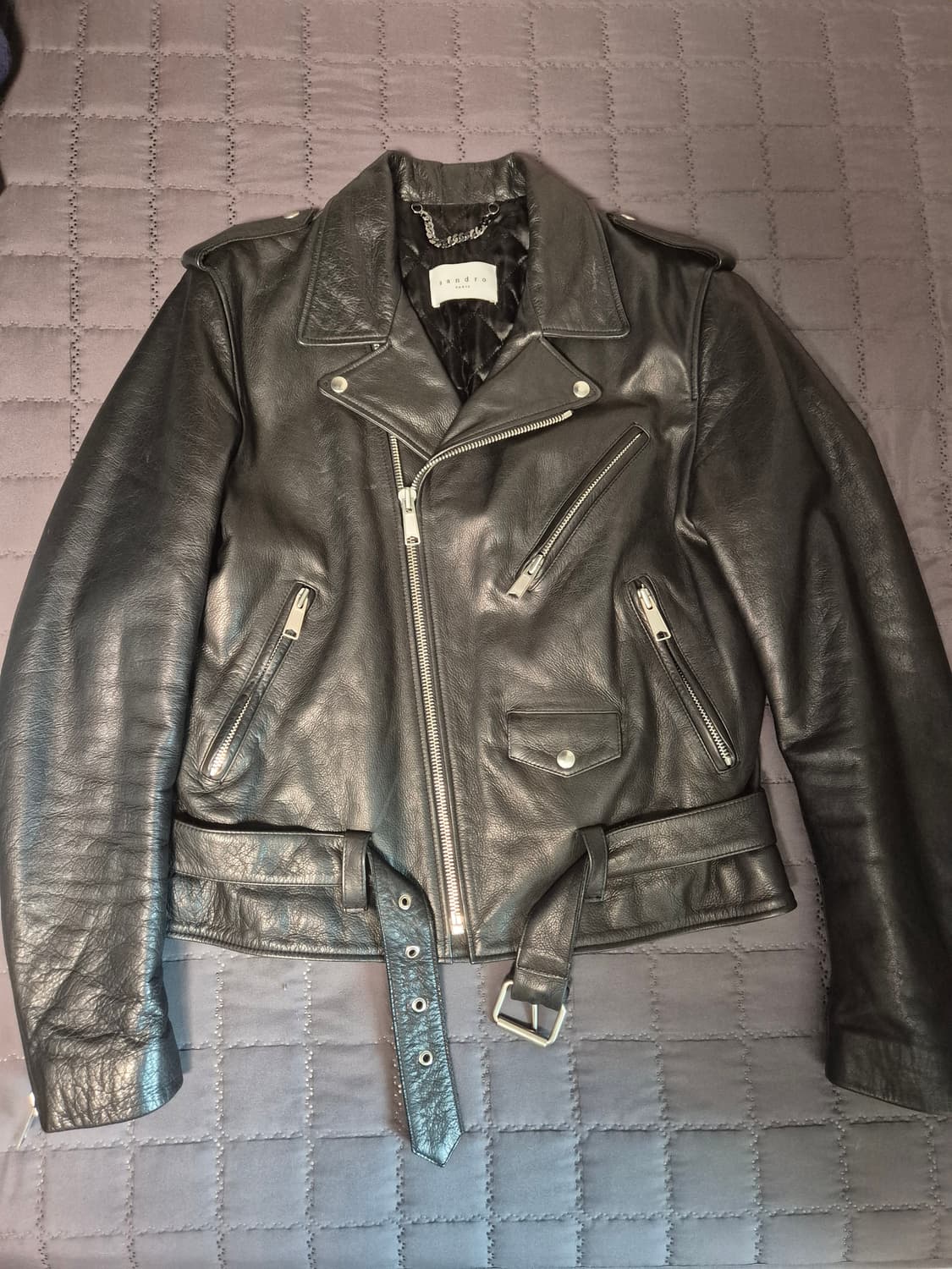 산드로 레더 자켓 L 상품이미지1