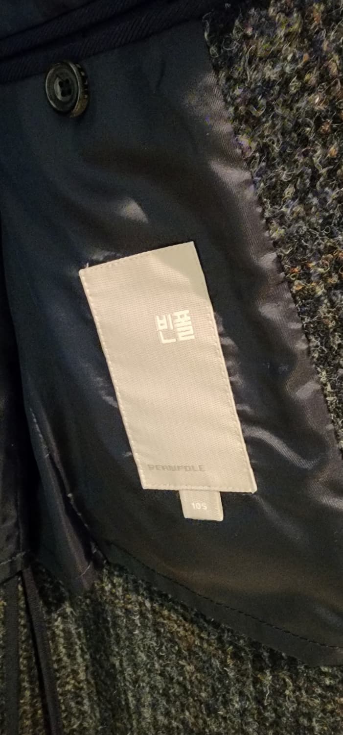 (새상품)빈폴 네이비 해리스트위드 싱글체스터 코트 105 상품이미지10