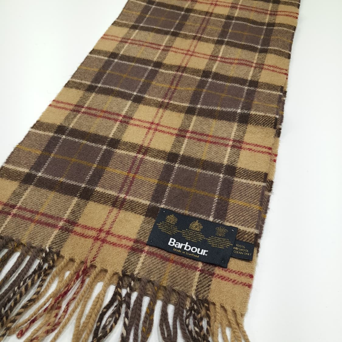 MX450 바버 브라운 클래식 타탄체크 머플러 목도리 상품이미지3