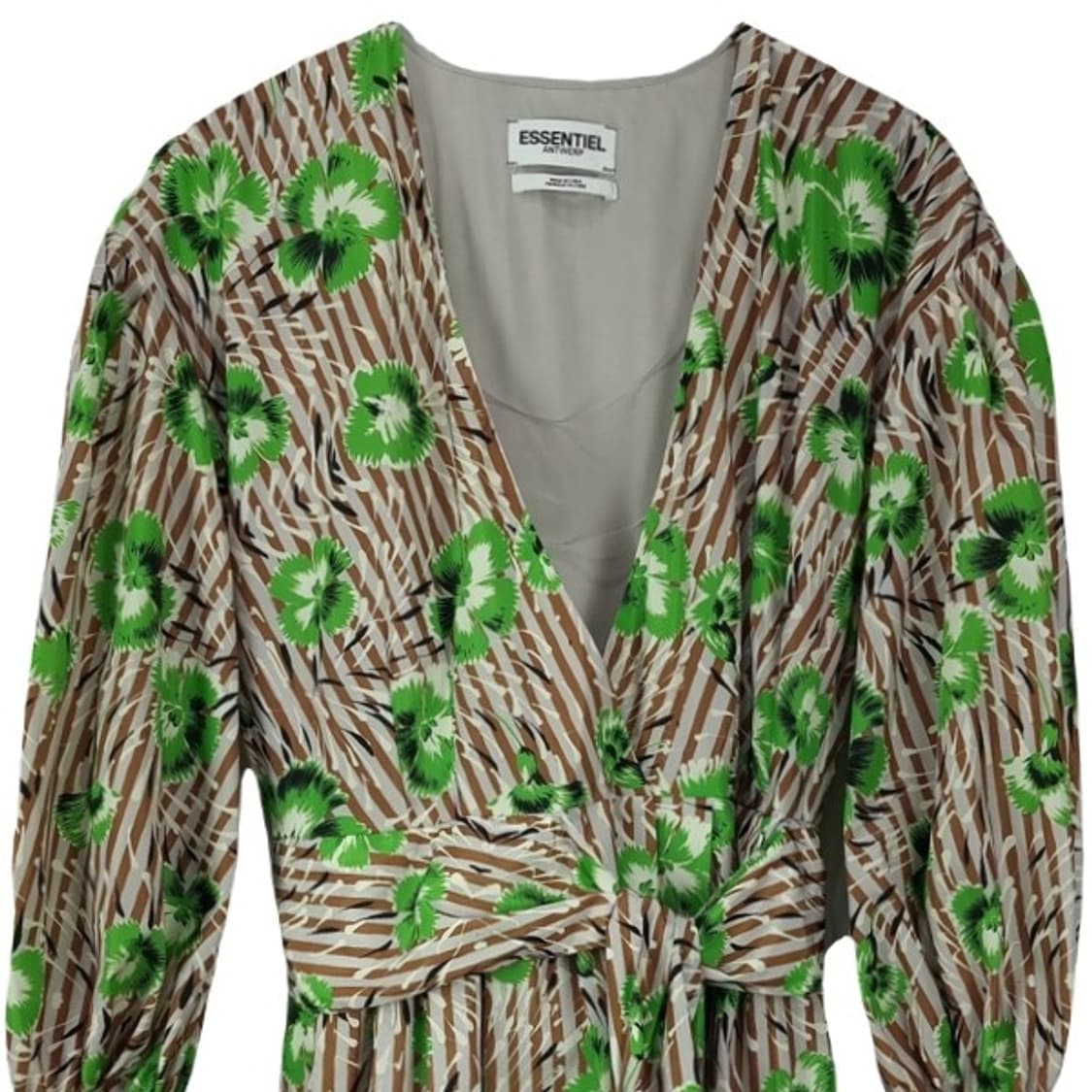 [에센셜 엔트워프] 플라워 패턴 랩 원피스 M19282 상품이미지4