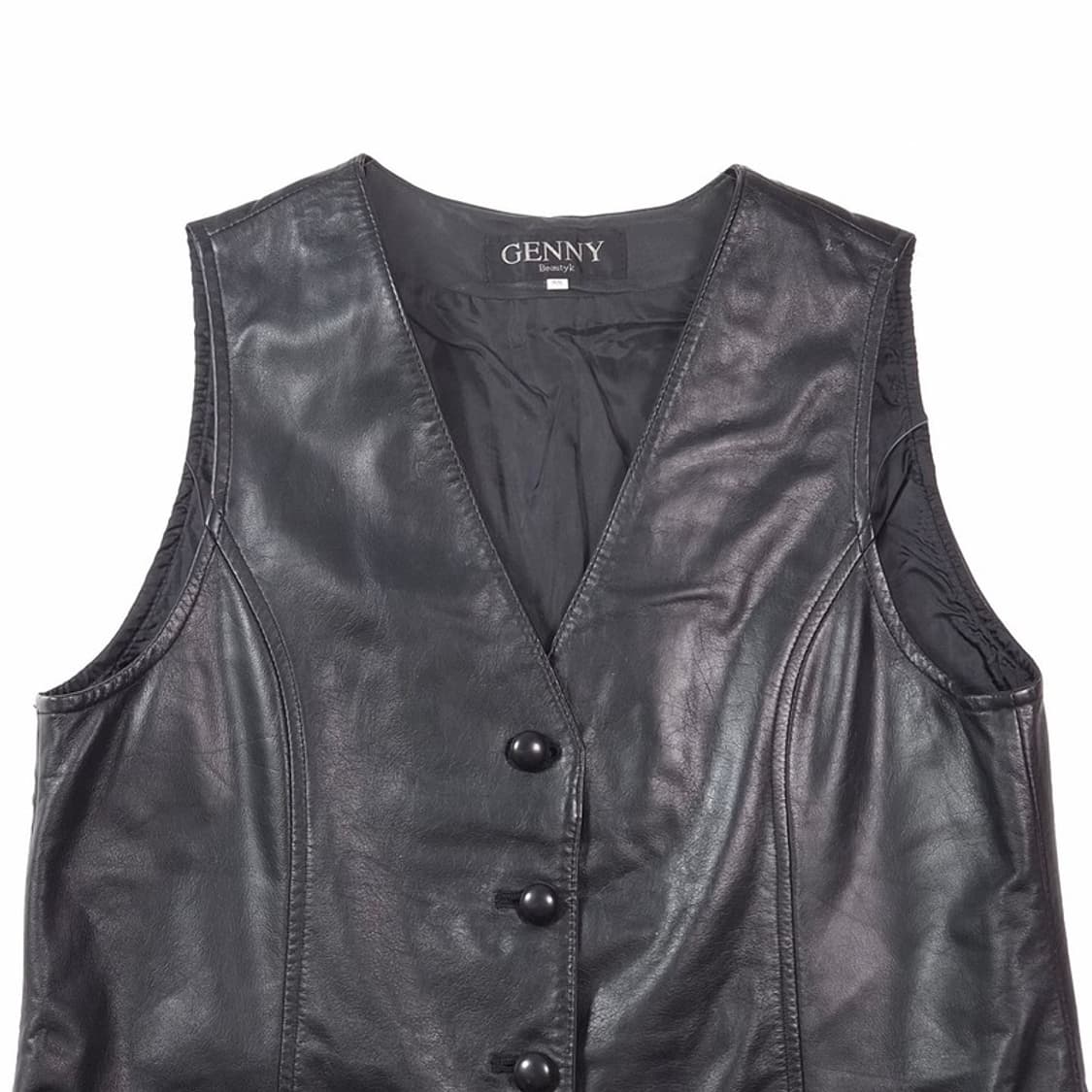 GENNY 빈티지 무드 리얼 레더 버튼 베스트 88 상품이미지3