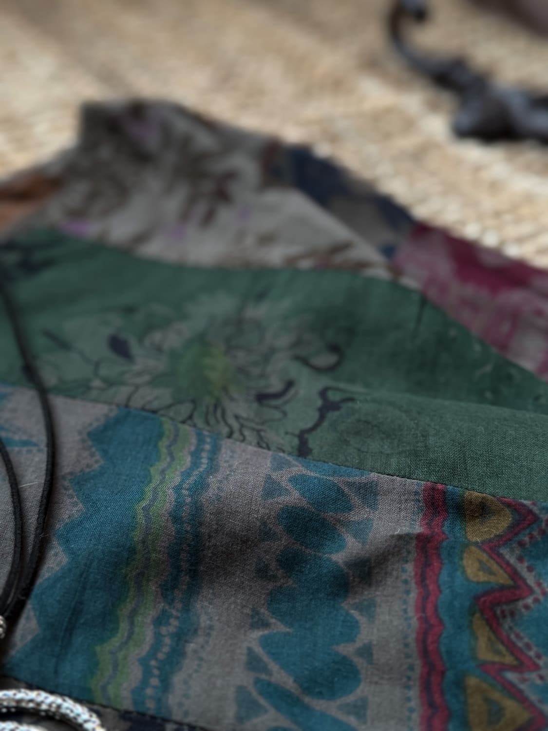 Linen Patch Long Blouse 0161 상품이미지4