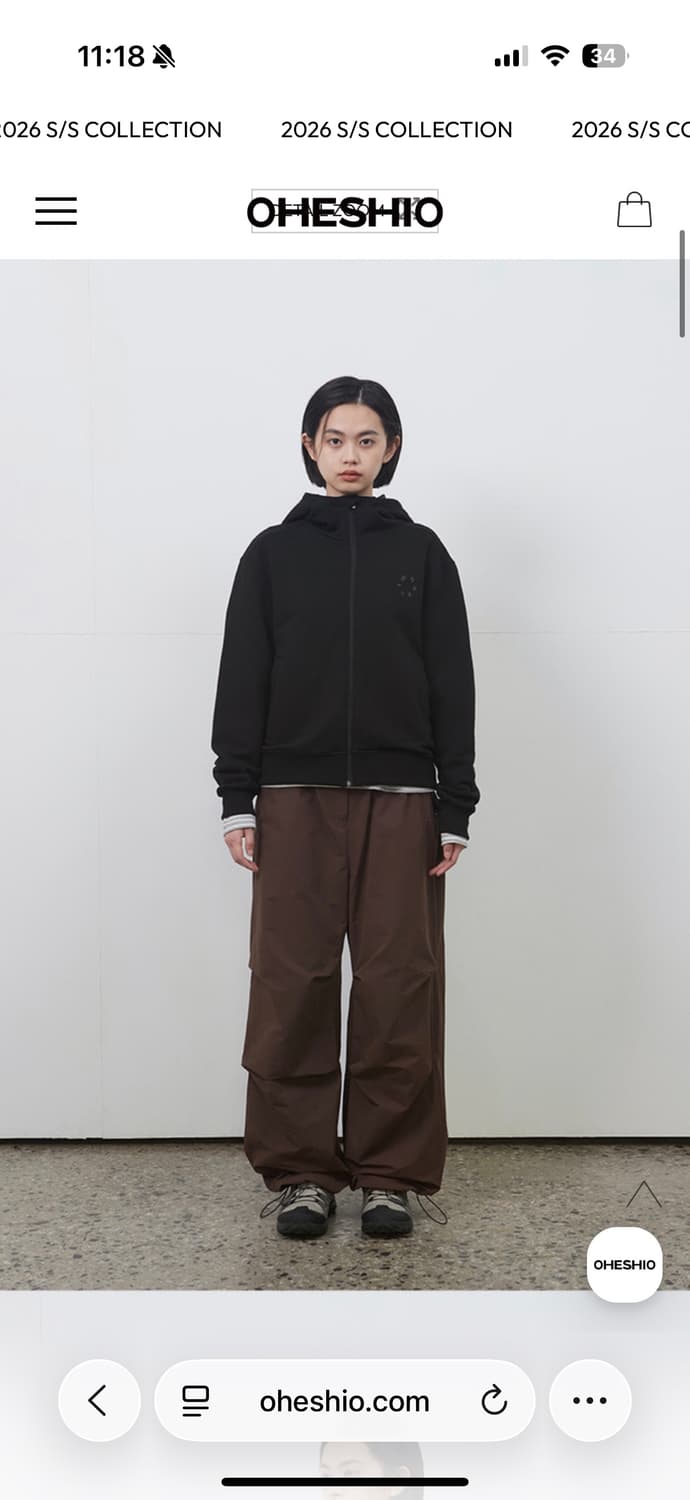 DOT HOODED ZIP-UP, BLACK 상품이미지2