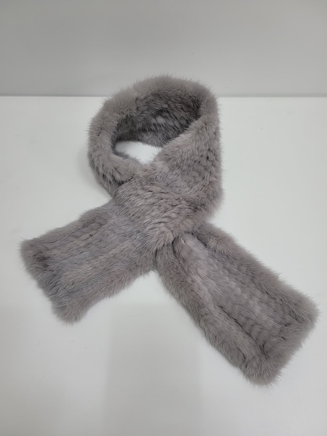 천연 밍크 니팅 머플러 / 총장 82 그레이
 상품이미지1