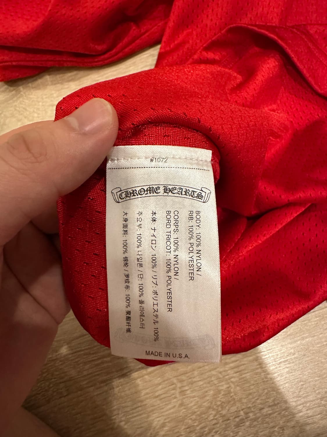 크롬하츠 레드저지 롱슬리브 Lsize 상품이미지5