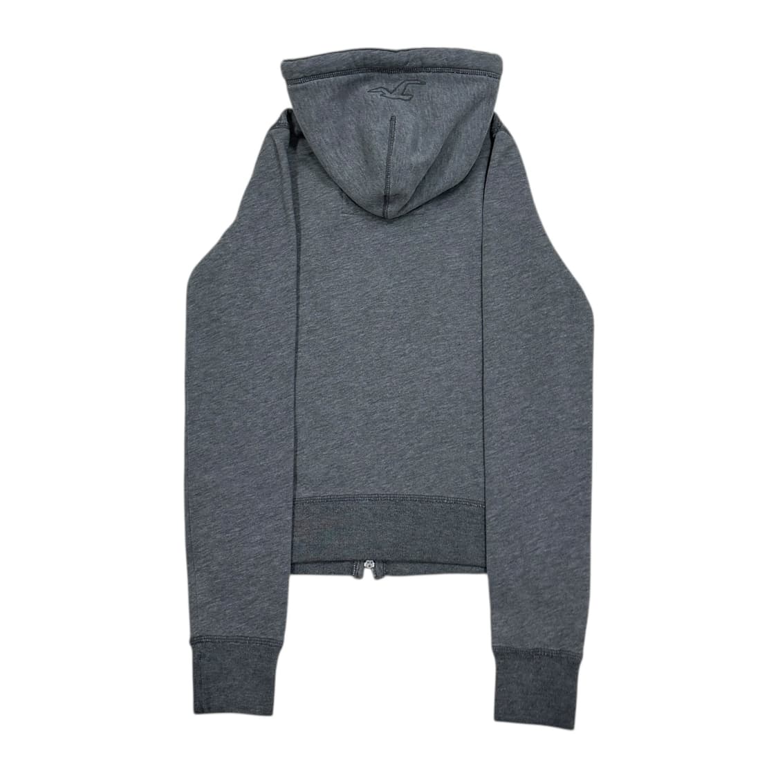 홀리스터 스펠로고 딱붙핏 Y2K 그레이 후드집업 자켓 XS 상품이미지3