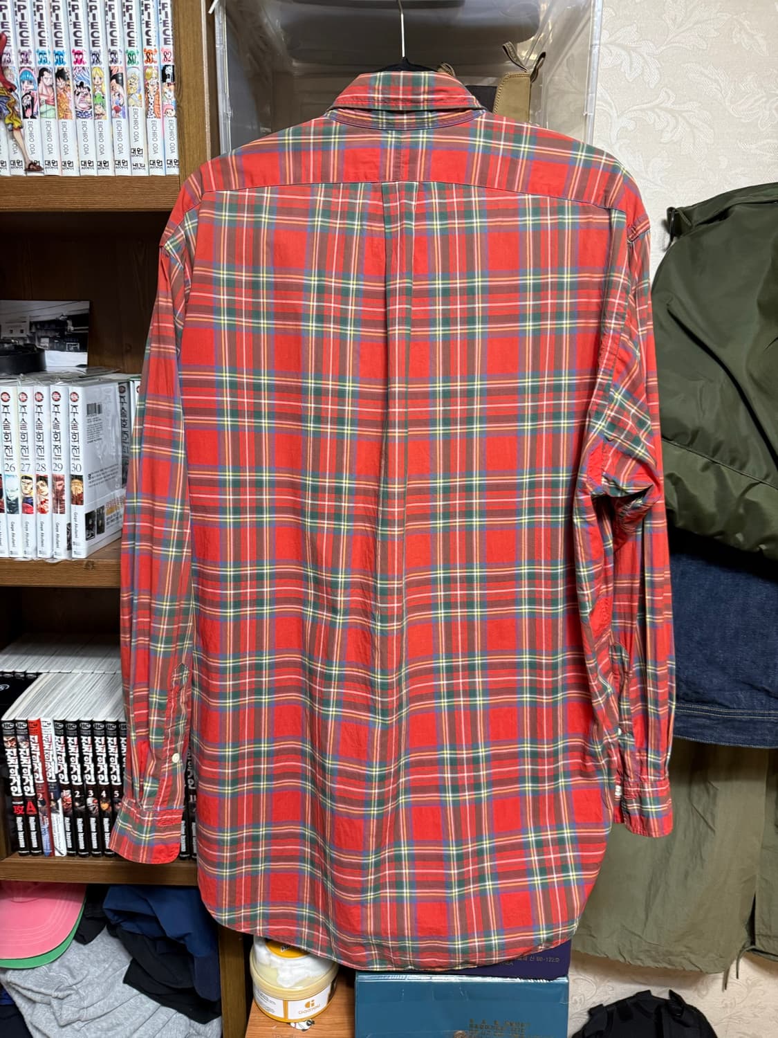 L 폴로 랄프로렌 체크셔츠 레드 상품이미지2