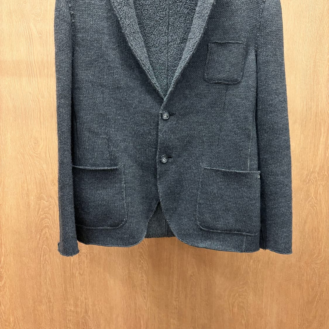 아이스 버그 블레이저 코튼 자켓 체스트 사이드 포켓 디테일 다크 그레이 상품이미지5