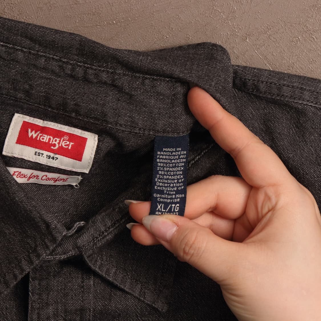 랭글러 코튼 워크셔츠 차콜 A1657 상품이미지4