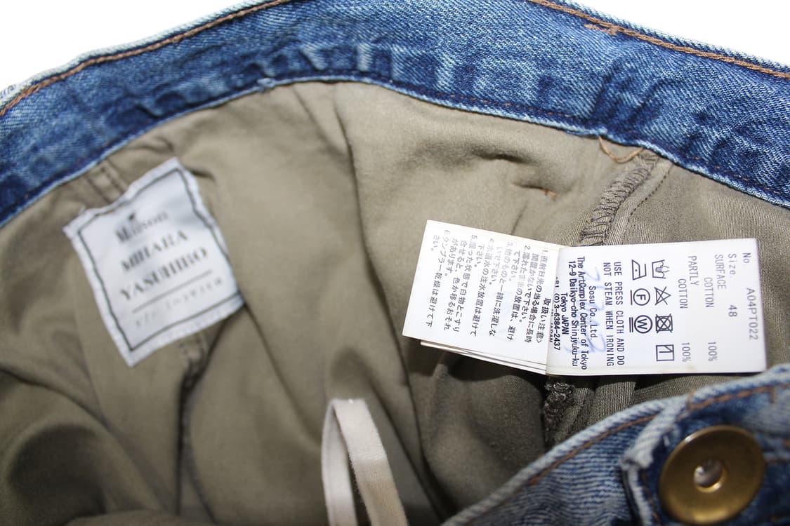 Maison Mihara Yasuhiro 20SS 미하라야스히로 데님팬츠 상품이미지10