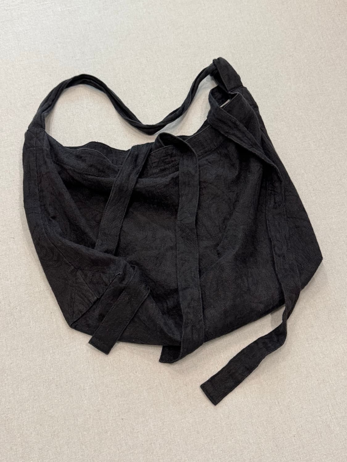 Klasica 우븐 자가드 린넨 리본 숄더백 상품이미지2