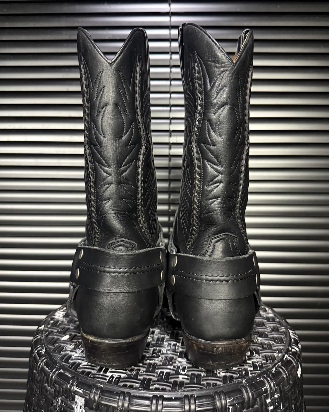 SANCHO 산초 부츠 스페인 가죽 웨스턴 부츠 링 앵클 260 블랙 상품이미지6