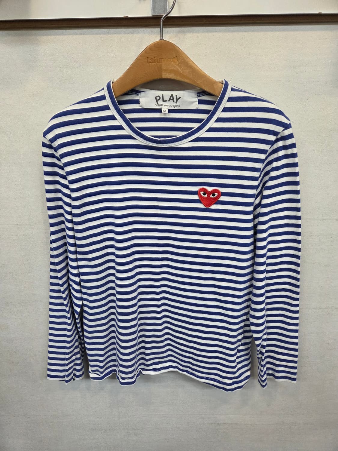 꼼데가르송 스트라이프 블루 롱슬리브 긴팔 m 상품이미지1