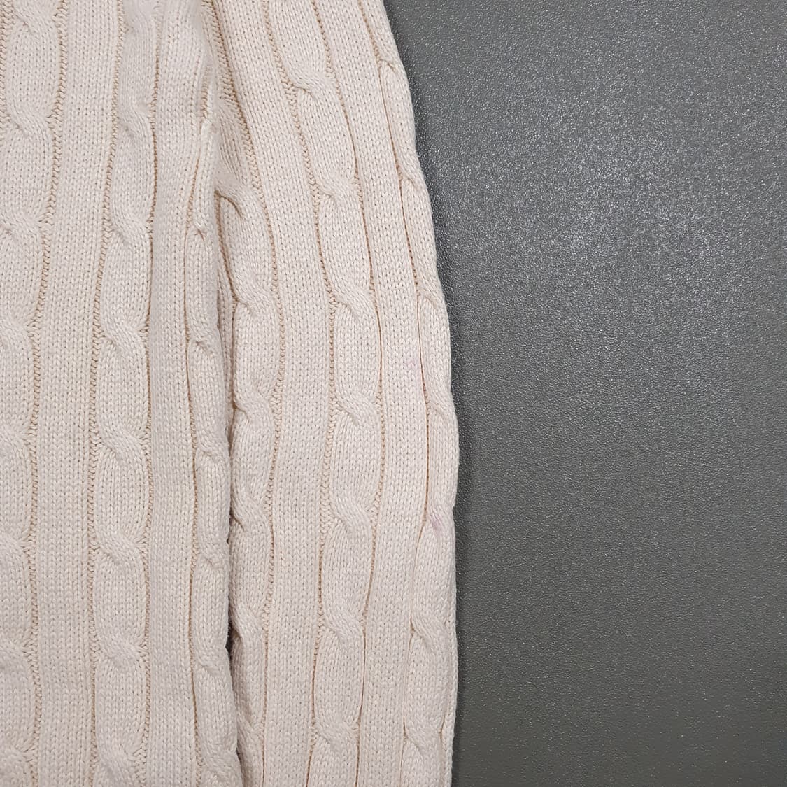 실측 여성 S) 폴로 랄프로렌 신형 케이블 니트 꽈배기 스웨터 크림 55 상품이미지5
