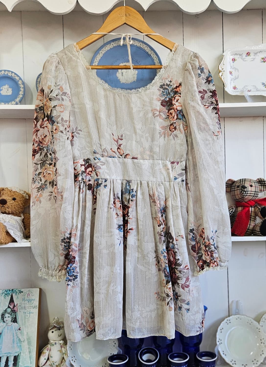 플라워 쉬폰 셔링 원피스 상품이미지7