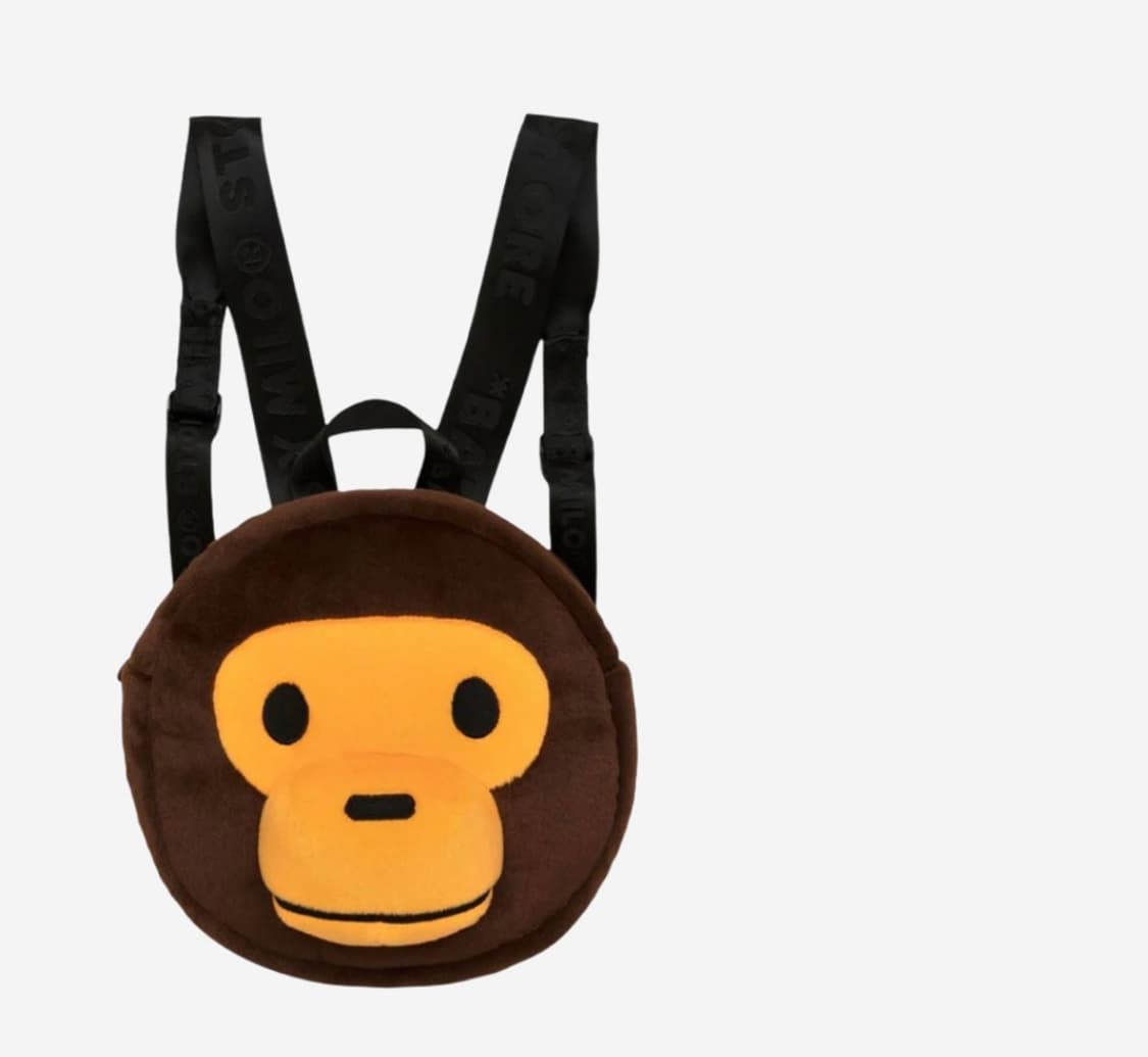 베이프 베이비 마일로 플러시 백팩 브라운 상품이미지1