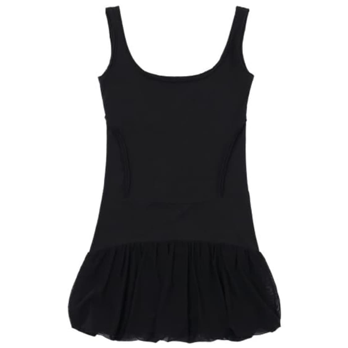 Ojos Double Layered Dress / Black 상품이미지2